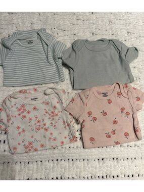 Gerber Baby Bodysuits Set - Light Blue, Gray, White, Pink